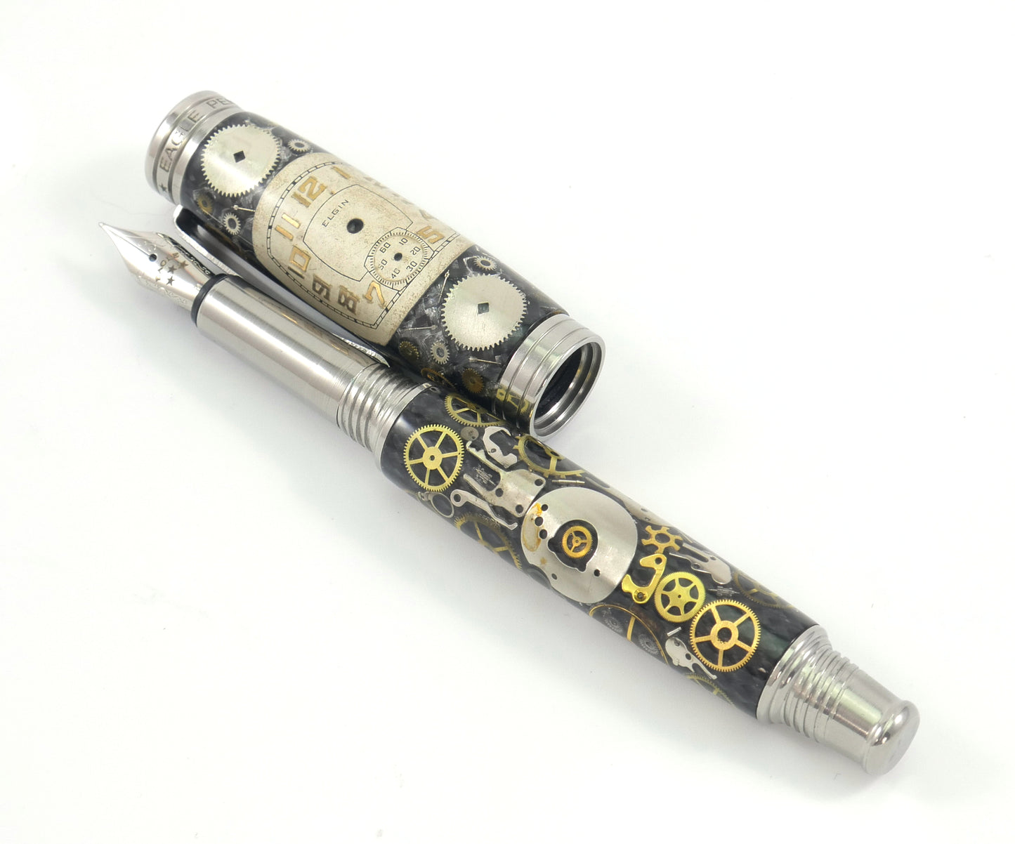 Chronos - Vintage Watch Part Fountain Pen - Elgin