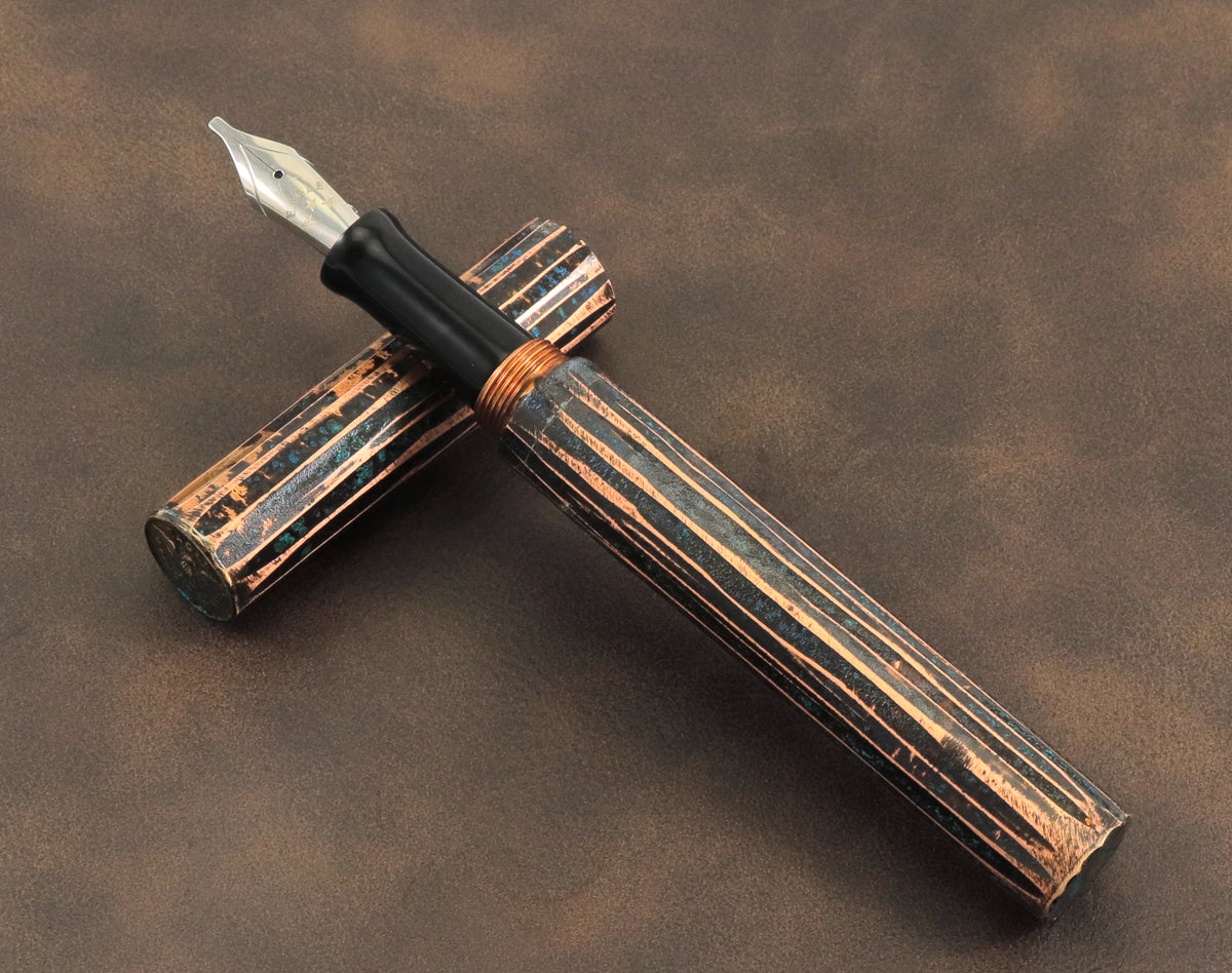 Shipwreck - Hammered All Copper Metal Fountain Pen