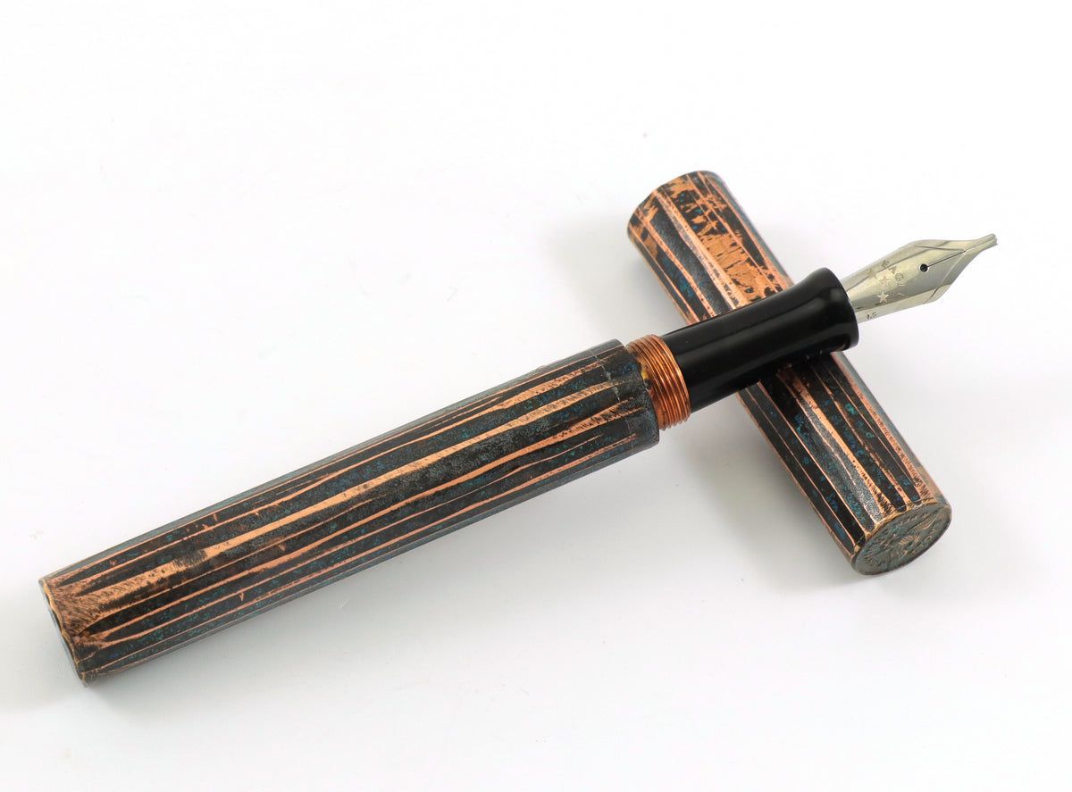 Shipwreck - Hammered All Copper Metal Fountain Pen