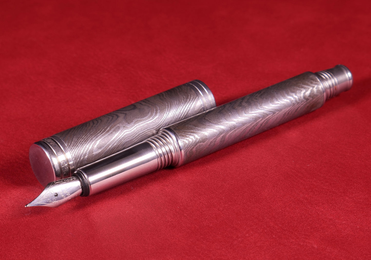Damascus Steel Fountain Pen