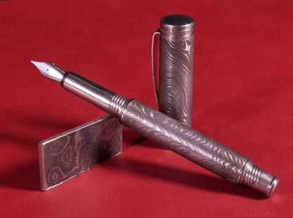 Damascus Steel Fountain Pen