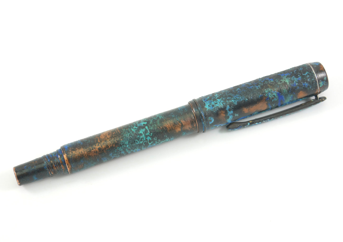 Shipwreck - Patina'd All Copper Metal Fountain & Rollerball Pen