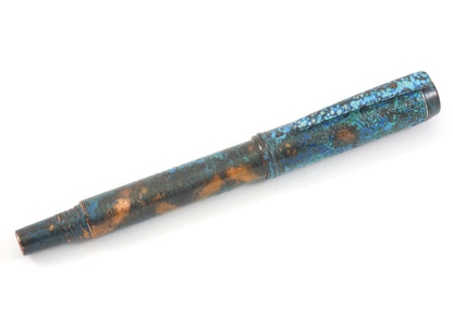 Shipwreck - Patina'd All Copper Metal Fountain & Rollerball Pen