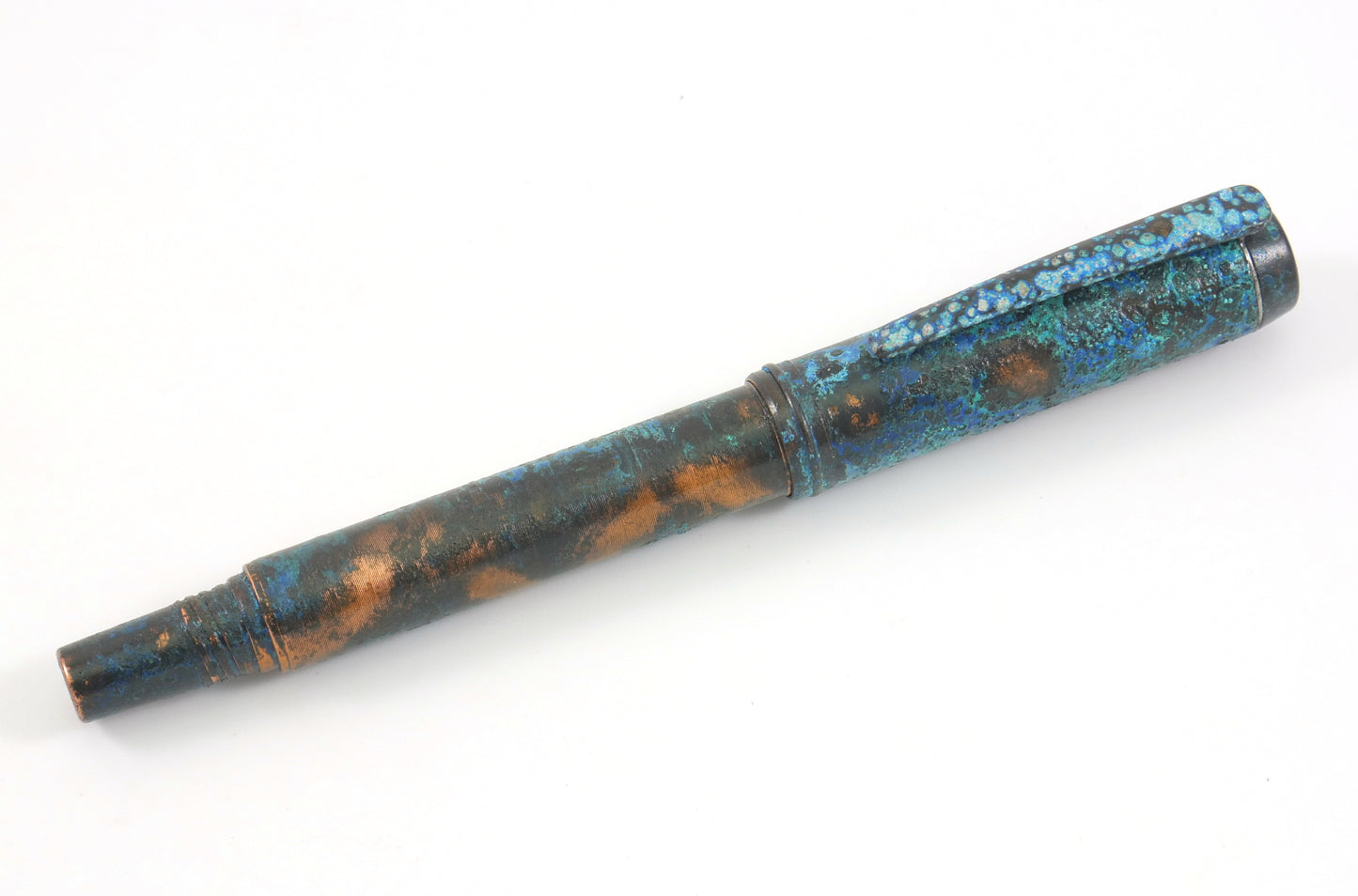 Shipwreck - Patina'd All Copper Metal Fountain & Rollerball Pen