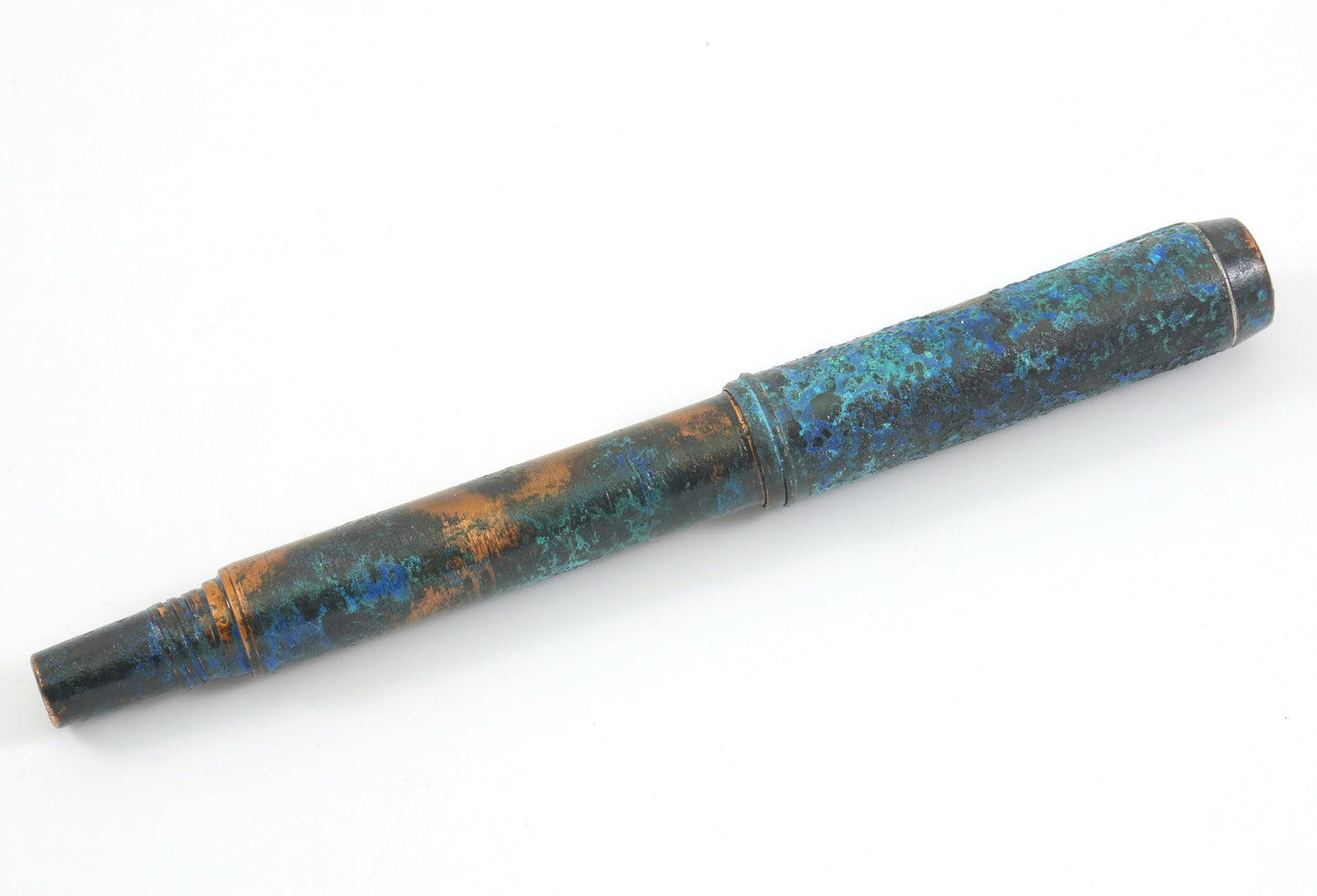 Shipwreck - Patina'd All Copper Metal Fountain & Rollerball Pen