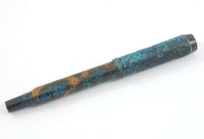 Shipwreck - Patina'd All Copper Metal Fountain & Rollerball Pen