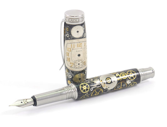 Chronos - Vintage Watch Part Fountain Pen - Elgin