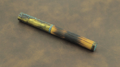 Shipwreck - Aged Barrel Oak wood and Patina'd Brass Metal Fountain Pen